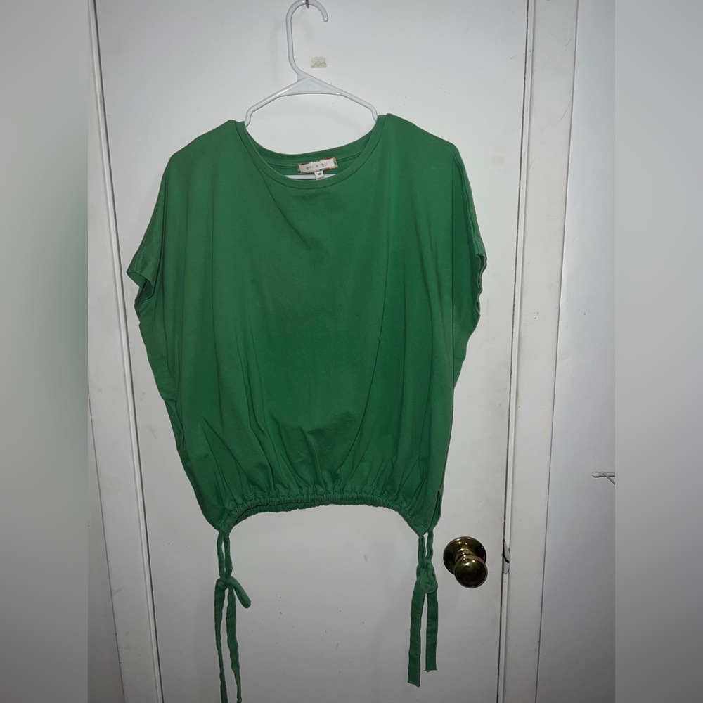 Anthropologie Green Top size M